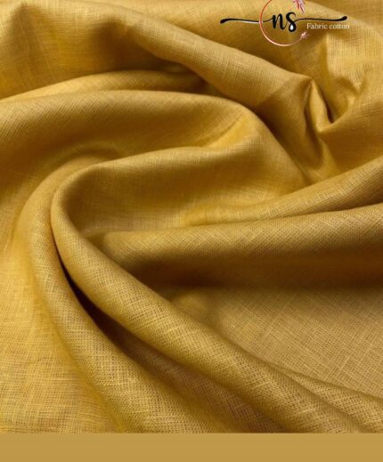 Men Pure Linen Golden Shirt Fabric 60*60