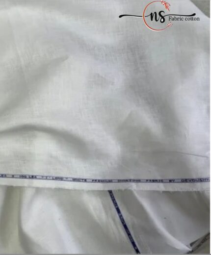 Men Pure Linen White Shirt Fabric 100*100