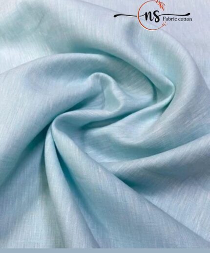 Men Pure Linen Sky Blue Fabric 60*60