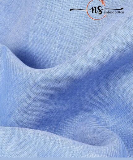 Mens Pure Linen Blue Fabric 60*60
